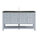 Breckenridge 60" Single Vanity, Smokey Celadon, w/ 3 CM Siberian Silestone Top