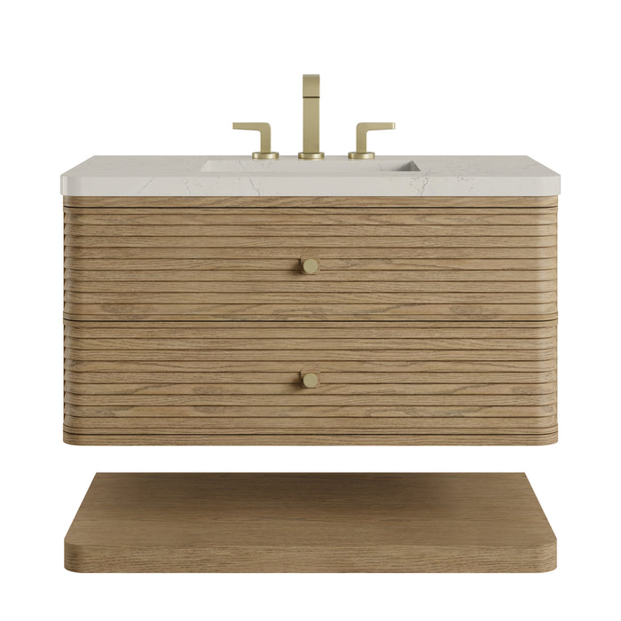 Allamari 36" Single Vanity, Dune Mist w/ 3 CM Siberian Silestone Top