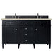 Brittany 60" Double Vanity, Black Onyx, w/ 3 CM Tajnar Eclos Top