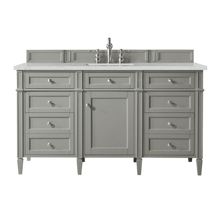 Brittany 60" Single Vanity, Smokey Celadon w/ 3 CM Ethereal Noctis Top w/FreePower Wireless Charger