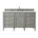Brittany 60" Single Vanity, Smokey Celadon w/ 3 CM Ethereal Noctis Top w/FreePower Wireless Charger