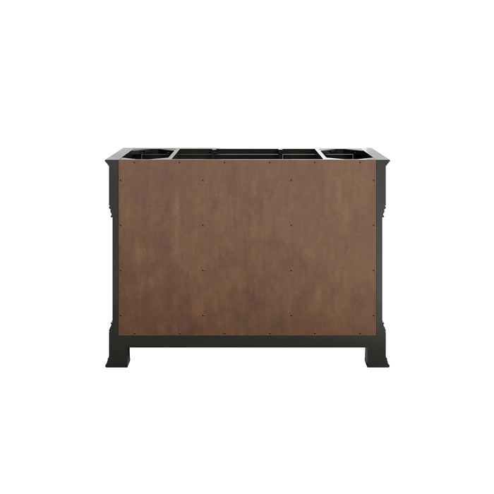 Brookfield 48" Single Vanity, Pecan w/3 CM Carrara White Marble Top