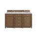 Bristol 60" Double Vanity Cabinet, Whitewashed Walnut