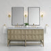 Emmeline 72" Double Vanity, Pebble Oak, w/ 3 CM Tajnar Eclos Top w/FreePower Wireless Charger