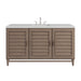 Portland 60" Single Vanity Whitewashed Walnut w/ 3 CM Lime Delight Silestone Top