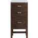 Addison 15" Base Cabinet, Mid-Century Acacia w/ 3 CM Carrara Marble Top