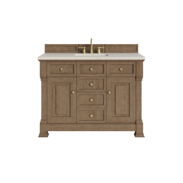 Brookfield 48" Single Vanity, Honey Oak, w/ 3 CM Siberian Silestone Top w/FreePower Wireless Charger