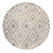 Pasargad Home Modern Collection Hand-Tufted Bamboo Silk & Wool Area Rug, 6' 0" X 6' 0", Silver plt-1624rnd 6