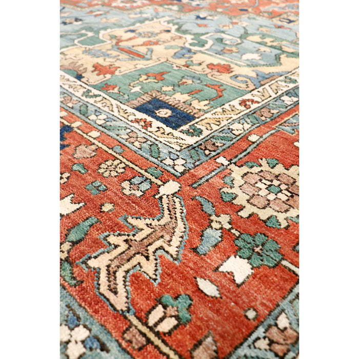 Pasargad Home Serapi Collection Hand-Knotted Wool Area Rug, 8'10" X 12' 0", Rust ph-6 9x12