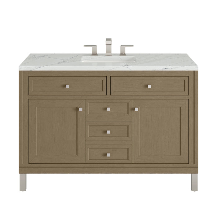 Chicago 48" Single Vanity, Smokey Celadon, w/ 3 CM Tajnar Eclos Top