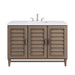 Portland 48" Single Vanity Whitewashed Walnut w/ 3 CM White Zeus Silestone Top