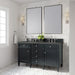 Brittany 60" Double Vanity, Pecan w/ 3 CM Victorian Silver Silestone Top