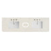 72" Double Radius Cut Top, Widespread 3CM Siberian w/ Sink & FreePower Wireless Charger