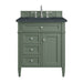 Brittany 30" Single Vanity, Smokey Celadon w/ 3 CM Charcoal Soapstone Top