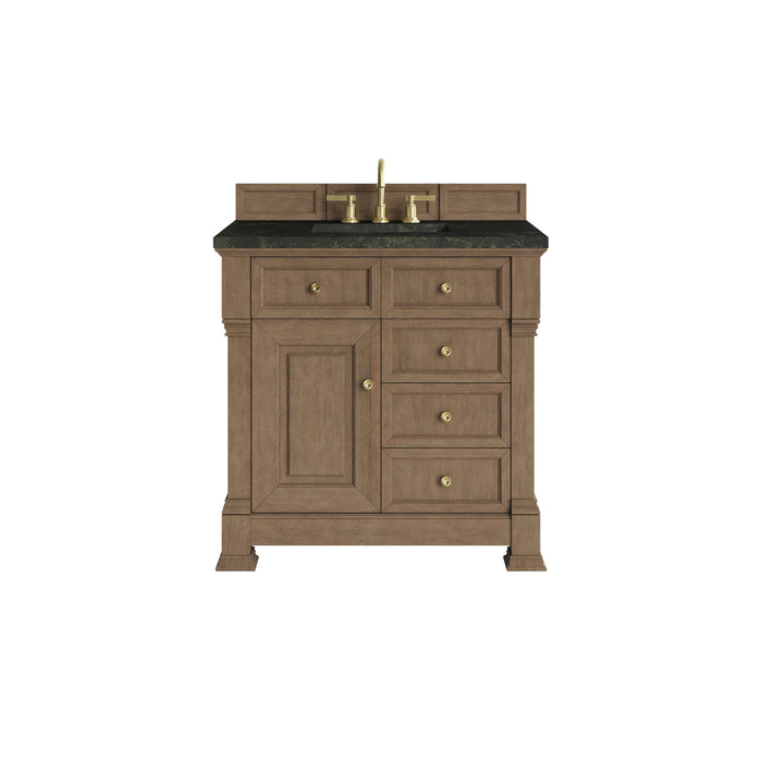 Brookfield 36" Single Vanity, Pecan, w/ 3 CM Phantome Eclos Top