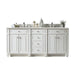 Bristol 72" Double Vanity, Bright White w/ 3 CM Parisien Bleu Silestone Top w/FreePower Wireless Charger