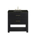 Lucian 36" Single Vanity, Carbon Oak, w/ 3 CM Phantome Eclos Widespread Top