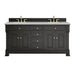 Brookfield 72" Double Vanity, Black Onyx w/ 3 CM Eternal Jasmine Pearl Silestone Top