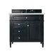 Brittany 36" Single Vanity, Black Onyx w/ 3 CM White Zeus Silestone Top