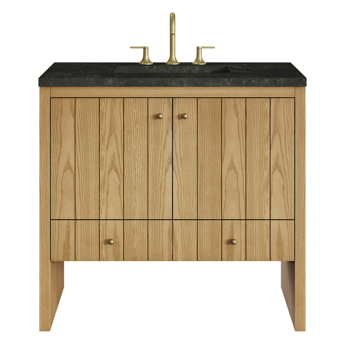 Hudson 36" Single Vanity, Light Natural Oak, w/ 3 CM Phantome Eclos Top