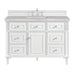 Lorelai 48" Single Vanity, Bright White w/ 3 CM Ethereal Noctis Silestone Top