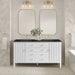 Myrrin 60" Double Vanity, Mid Century Walnut, w/ 3 CM Siberian Silestone Top w/FreePower Wireless Charger