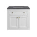 Chicago 30" Single Vanity, Glossy White, w/ 3 CM Charcoal Soapstone Silestone® Top