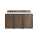 Bristol 60" Double Vanity, Whitewashed Walnut w/ 3 CM Carrara Marble Top