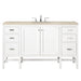 Addison 60" Single Vanity, Glossy White, w/ 3 CM Tajnar Eclos Top