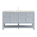 Breckenridge 60" Single Vanity, Smokey Celadon, w/ 3 CM White Zeus Quartz Top