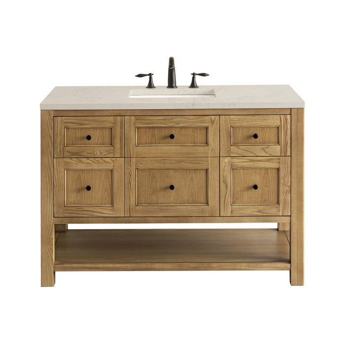 Breckenridge 48" Single Vanity, Light Natural Oak w/ 3 CM Charcoal Soapstone Top
