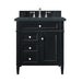 Brittany 30" Single Vanity, Black Onyx, w/ 3 CM Charcoal Soapstone Silestone Top