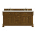 Brookfield 72" Double Vanity, Honey Oak w/ 3 CM Eternal Jasmine Pearl Silestone Top