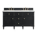 Lorelai 60" Double Vanity, Black Onyx w/ 3 CM Ethereal Noctis Silestone Top