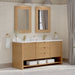 Solene 72" Double Vanity, Seaside Oak, w/ 3 CM Siberian Silestone Top w/FreePower Wireless Charger