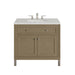 Chicago 36" Single Vanity, Walnut Whisper, w/ 3 CM Eternal Jasmine Pearl Silestone® Top