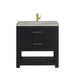Lucian 36" Single Vanity, Carbon Oak w/ 3 CM Victorian Silver Silestone Top