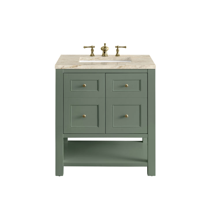 Breckenridge 30" Single Vanity, Smokey Celadon, w/ 3 CM Tajnar Eclos Top