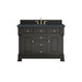 Brookfield 48" Single Vanity, Black Onyx w/3 CM Charcoal Soapstone Silestone Top