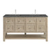 Breckenridge 60" Double Vanity, Serenity Blue, w/ 3 CM Ethereal Noctis Quartz Top
