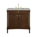 Kinnsden 36" Single Vanity, Sable Oak w/ 3 CM Victorian Silver Silestone Top