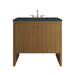 Hudson 36" Single Vanity, Honey Oak w/ 3 CM Charcoal Soapstone Silestone Top