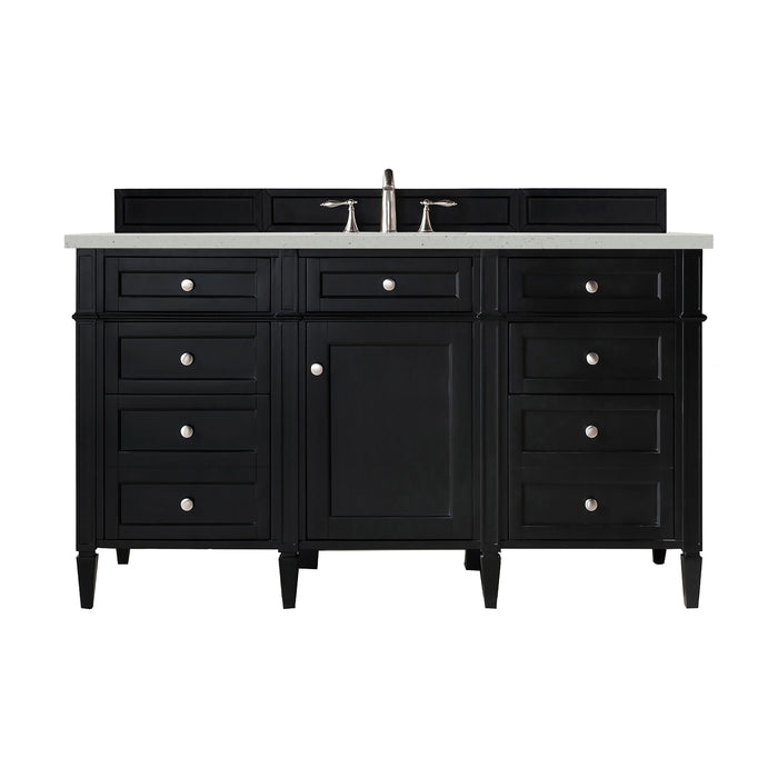 Brittany 60" Single Vanity, Black Onyx w/ 3 CM Lime Delight Silestone Top