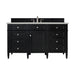 Brittany 60" Single Vanity, Black Onyx w/ 3 CM Lime Delight Silestone Top