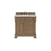 Brookfield 36" Single Vanity, Pecan w/3 CM Carrara White Marble Top