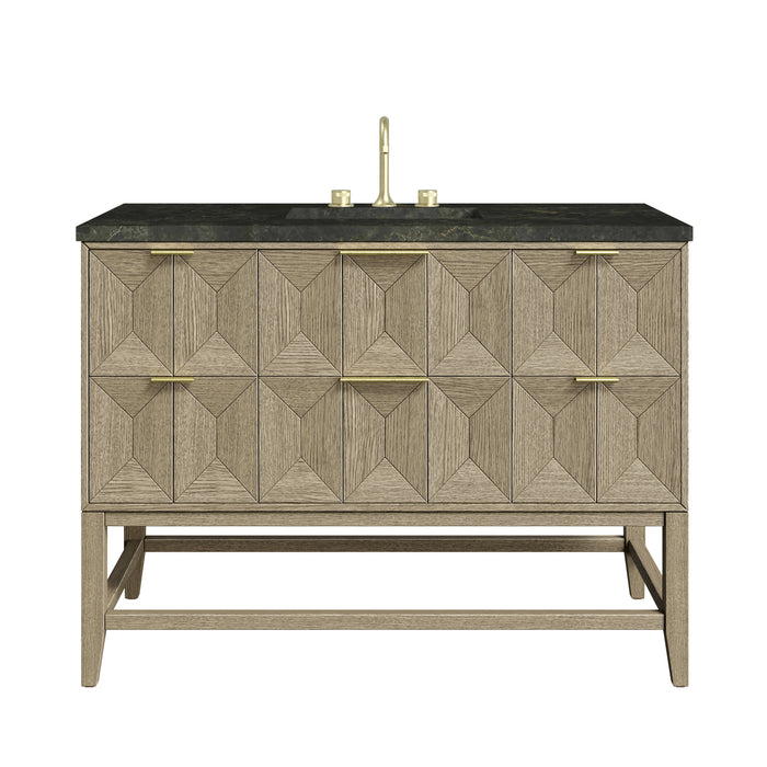 Emmeline 48" Single Vanity, Pebble Oak, w/ 3 CM Phantome Eclos Top