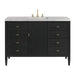 Myrrin 48" Single Vanity, Bright White, w/ 3 CM Siberian Silestone Top w/FreePower Wireless Charger