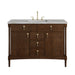 Kinnsden 48" Single Vanity, Sable Oak w/ 3 CM Victorian Silver Silestone Top