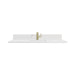 48" Single Top, Single-Hole, 3 CM White Zeus Silestone w/ Backsplash & Sink