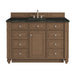 Bristol 48" Single Vanity, Saddle Brown w/ 3 CM Ethereal Noctis Silestone Top